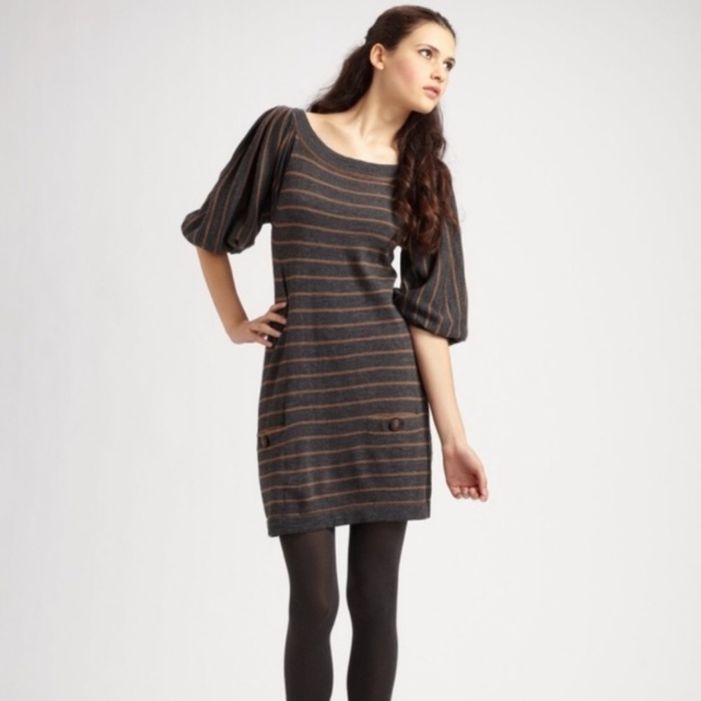 Nanette Lepore Wool Striped Dress
